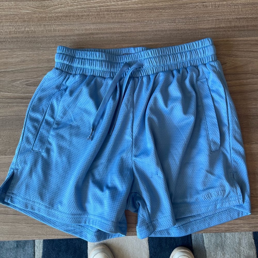 Kill Crew Simple Muay Thai Shorts (Mid Thigh Cut) - Baby Blue